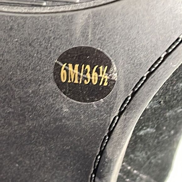 Lucky Brand Fabiana Black Perforated Suede Booties Sz 6 - Picture 6 of 9